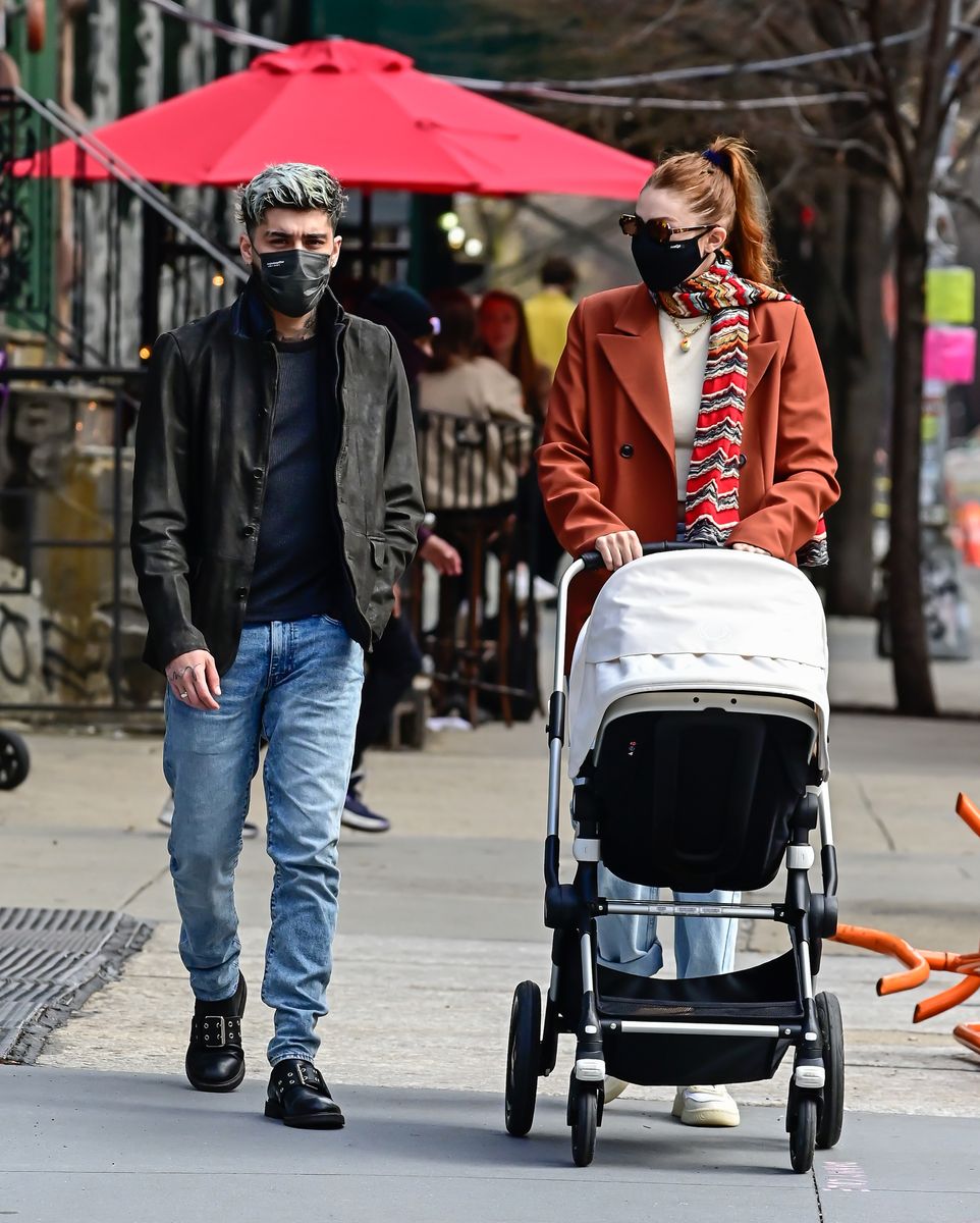 Zayn Malik and Gigi Hadid on March 25, 2021 in New York City.  