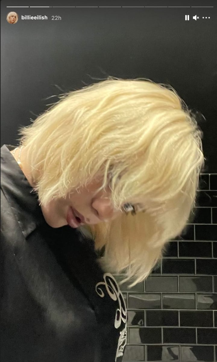 Billie Eilish shows off her new haircut