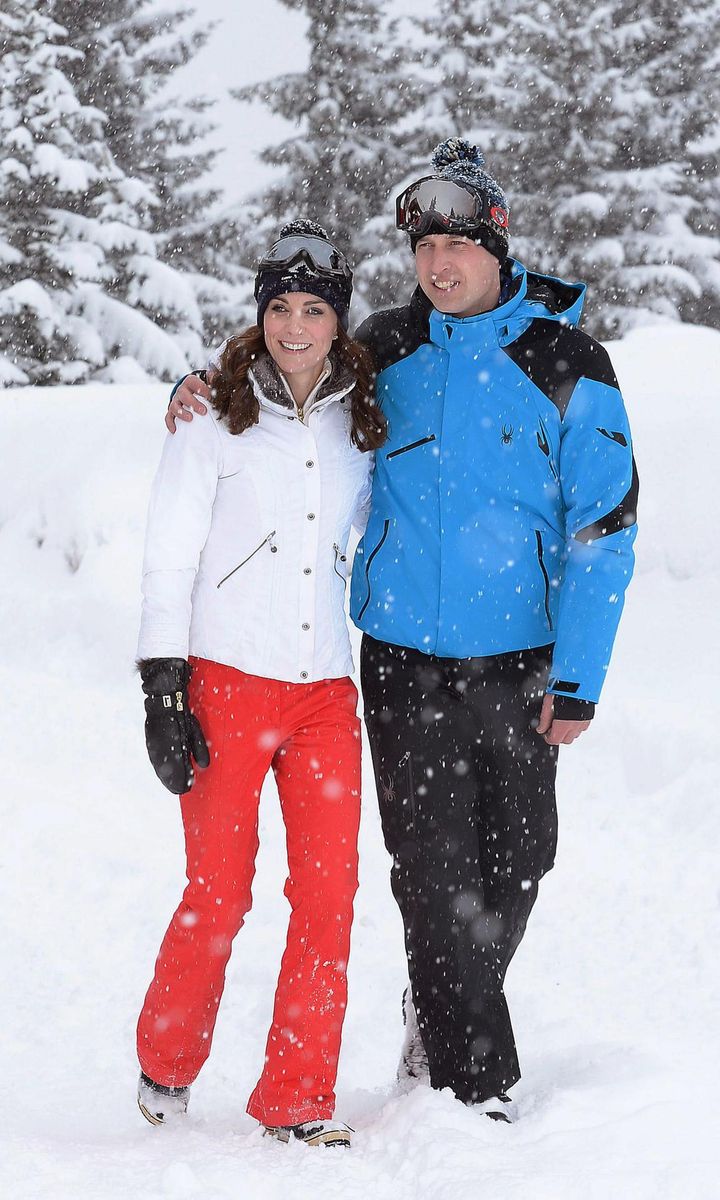 The Duke and Duchess of Cambridge (pictured in 2016) have reportedly been spotted skiing in France