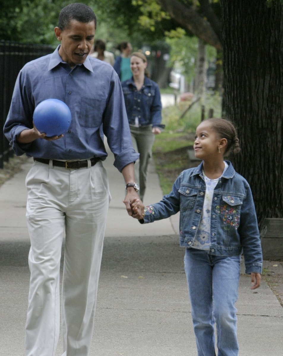 Barack and Malia Obama some years ago