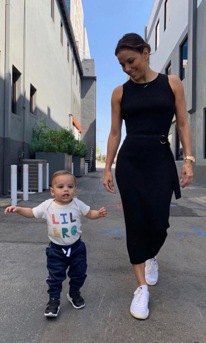 Eva Longoria and son Santiago Baston