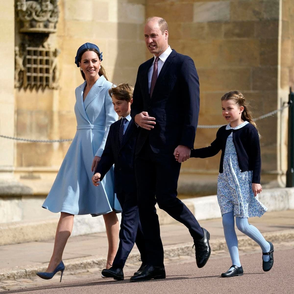 George and Charlotte attended Easter Sunday service with the royal family for the first time in 2022