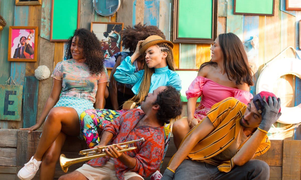 Leslie Grace on set of BACARDI Conga Feat. You