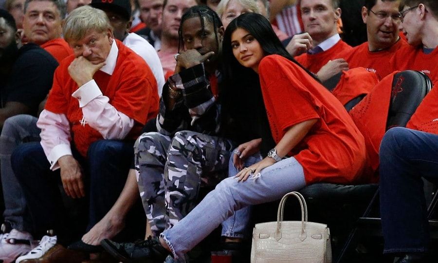 April 25: Kylie Jenner joined Travis Scott courtside in Houston for the Rockets NBA playoff game against the Oklahoma City Thunder.
Photo: Bob Levey/Getty Images