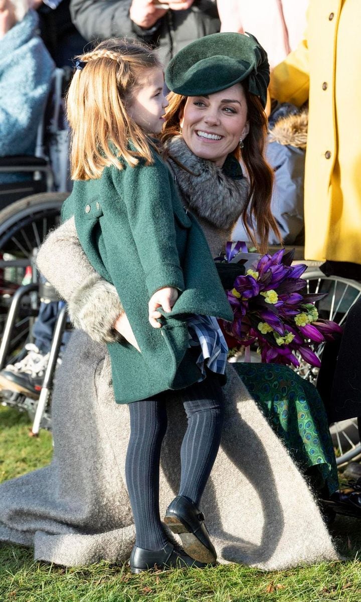 Kate Middleton and Princess Charlotte at Sandringham Christmas service