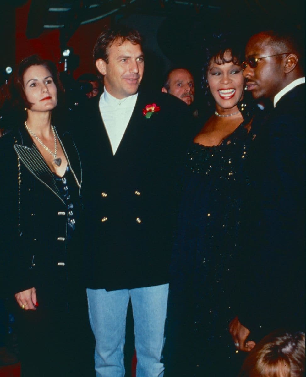 Kevin Costner and Whitney Houston in 1992