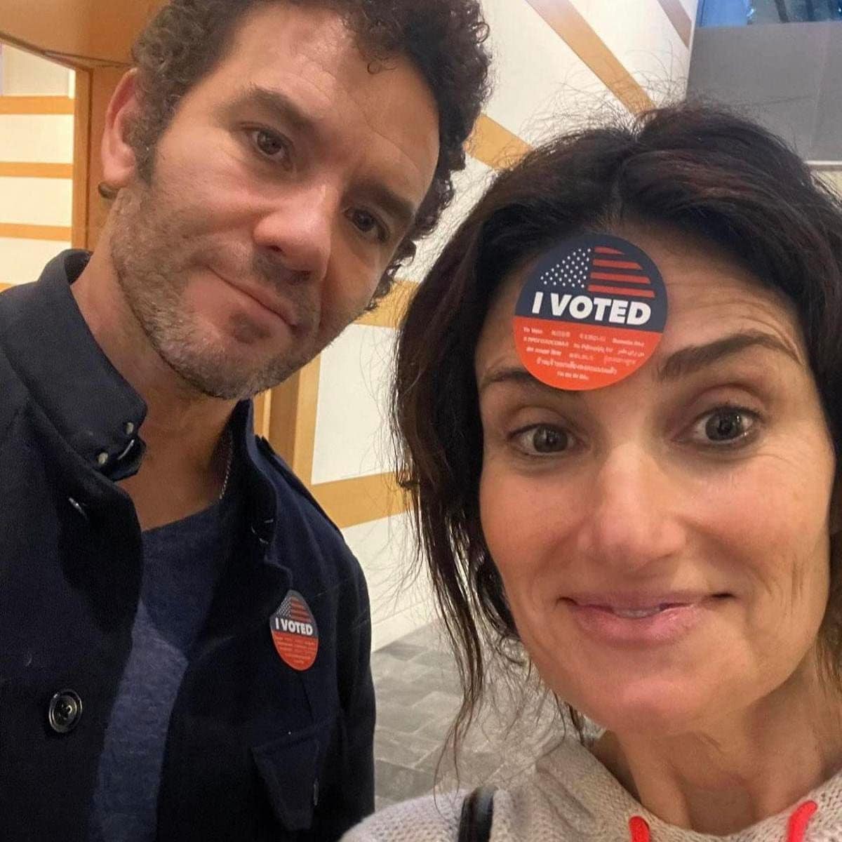 Idina Menzel and Aaron Lohr