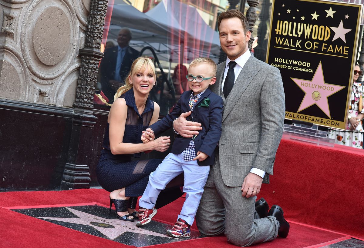 Anna Faris, Chris Pratt, and their son Jack