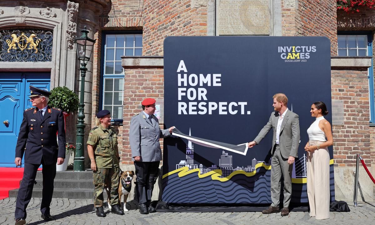 Prince Harry helped unveil the motto of the Games: "A HOME FOR RESPECT."