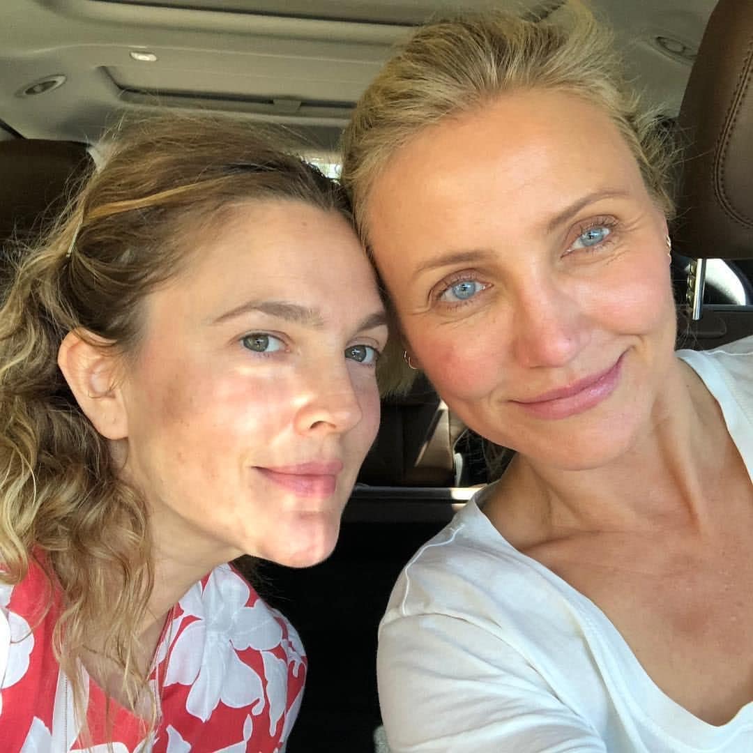 Drew Barrymore and Cameron Diaz without makeup