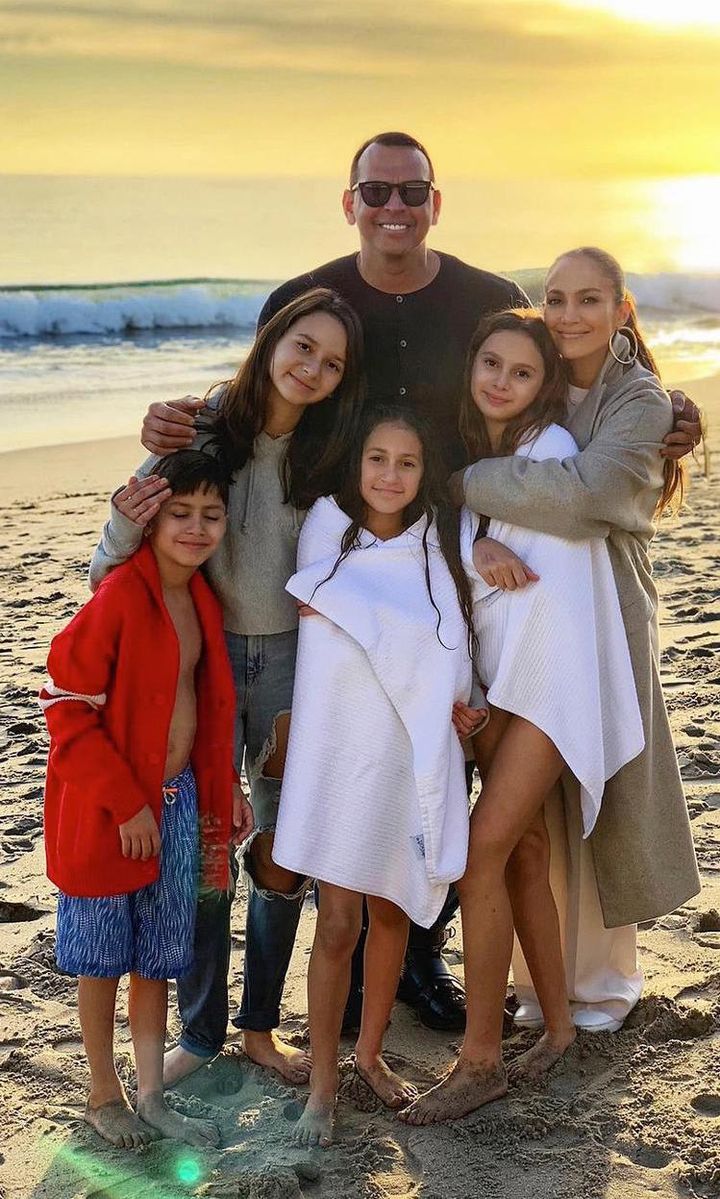 Alex Rodriguez's daughters praised their 'stepsister' Emme's Super Bowl performance