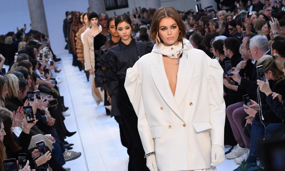 Kaia Gerber walks in Max Mara Fall/Winter 2020