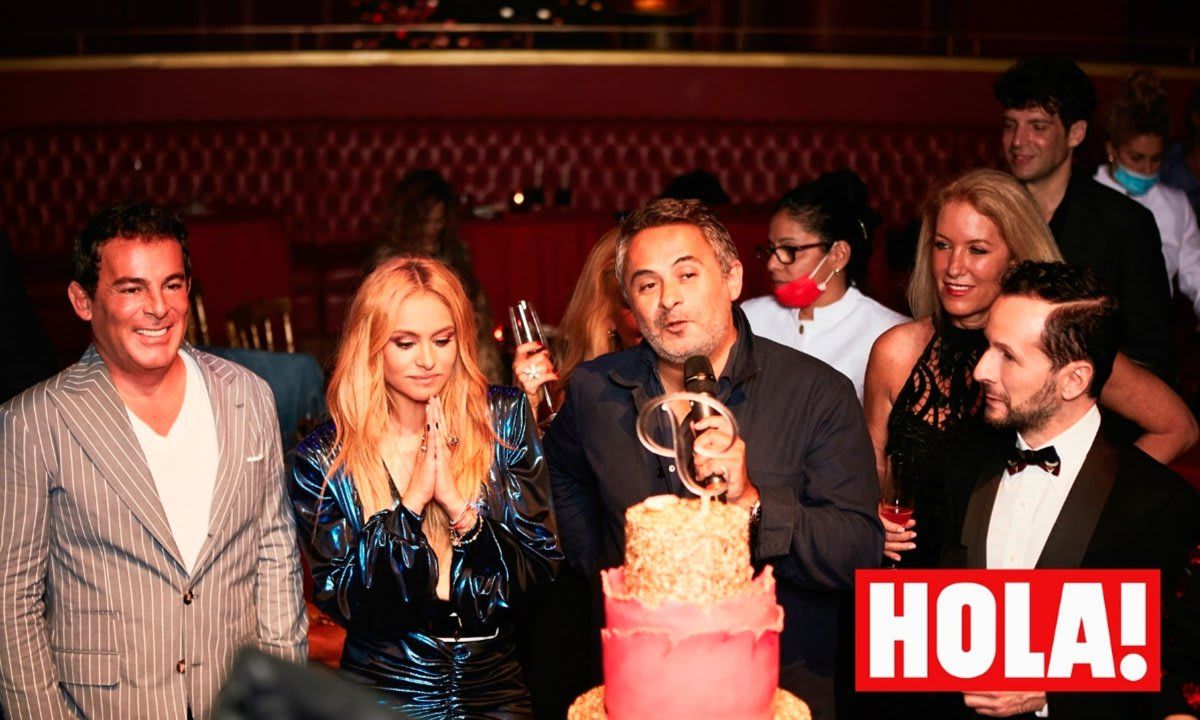 Paulina Rubio and her kids at her birthday