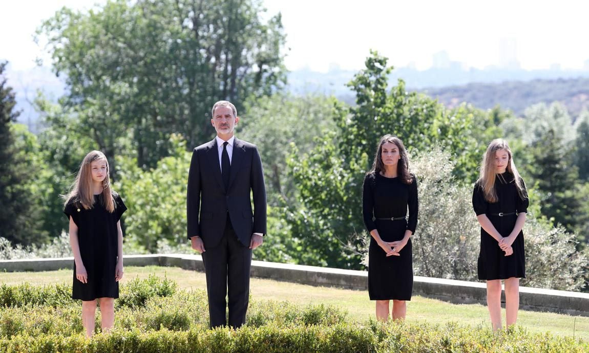 The Spanish Princesses joined their parents for the somber tribute on May 27