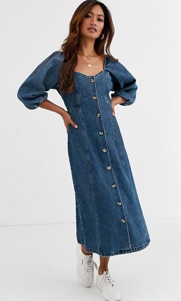 Vestido en denim de Reclaimed Vintage