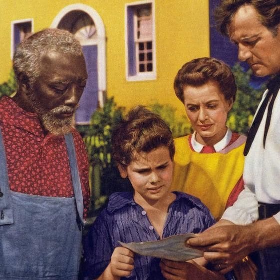 Stars In My Crown, US lobbycard, from left: Juano Hernandez, Dean Stockwell, Ellen Drew, Joel McCrea, 1950.