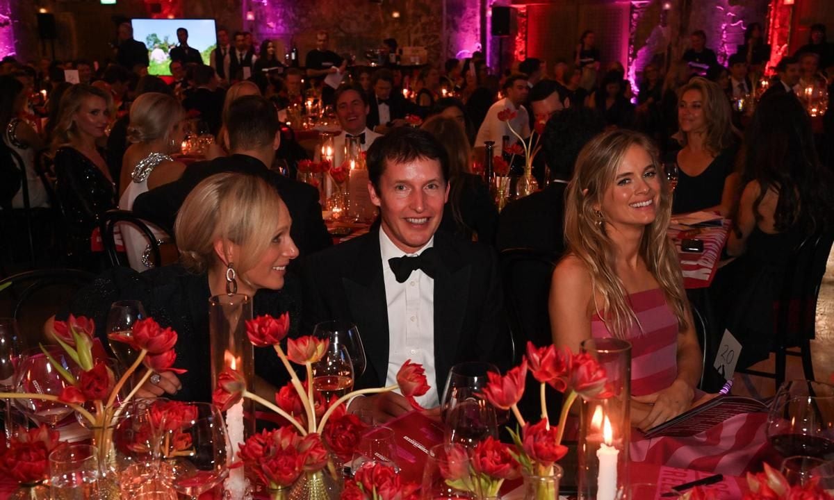 Cressida Bonas, who once dated Eugenie's cousin Prince Harry, was photographed sitting at a table with singer James Blunt and Zara Tindall. Both James and Cressida were guests at Eugenie's 2018 royal wedding.