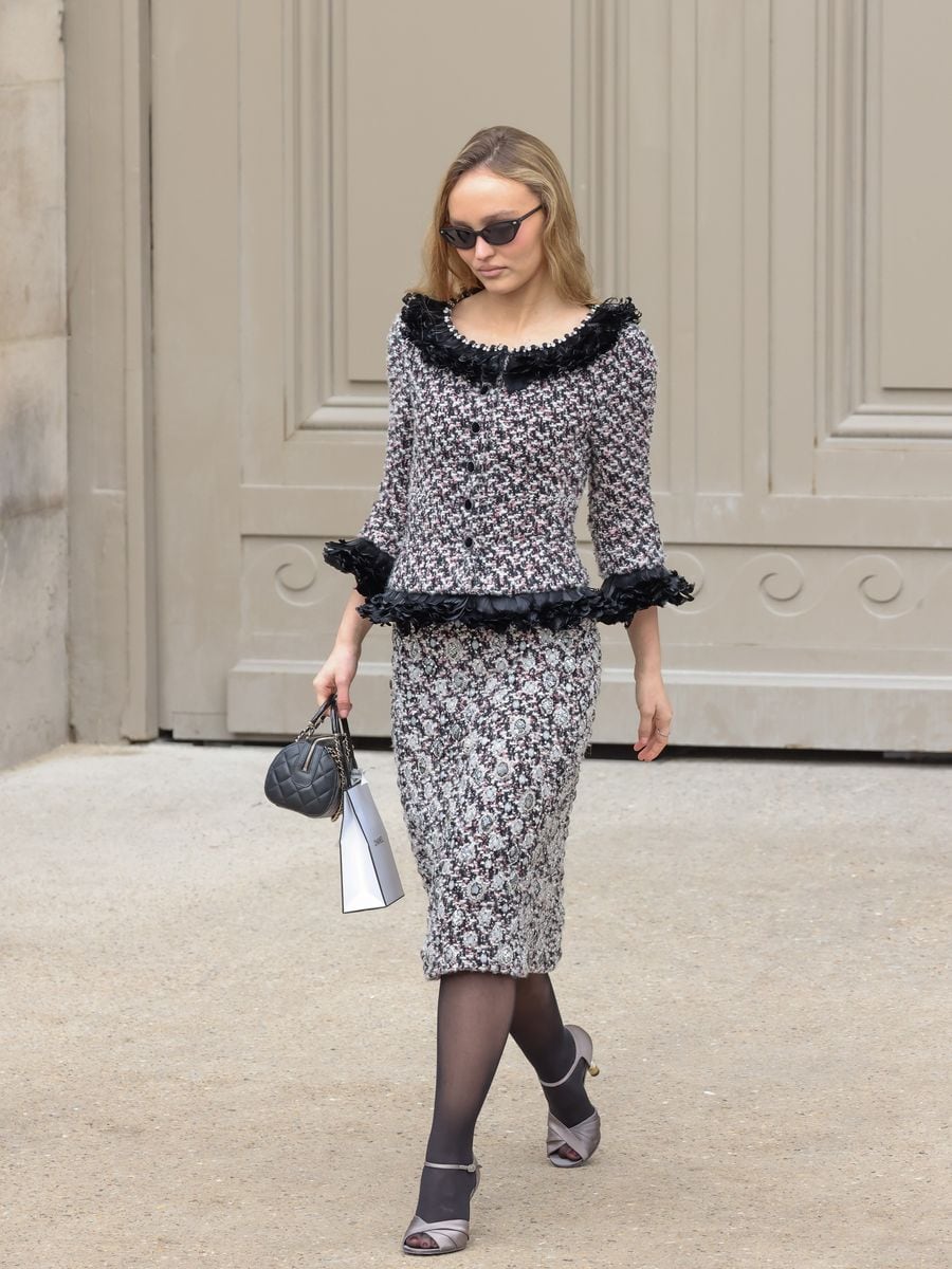 Lily-Rose Depp attends the Chanel Haute Couture Spring-Summer 2025 show 