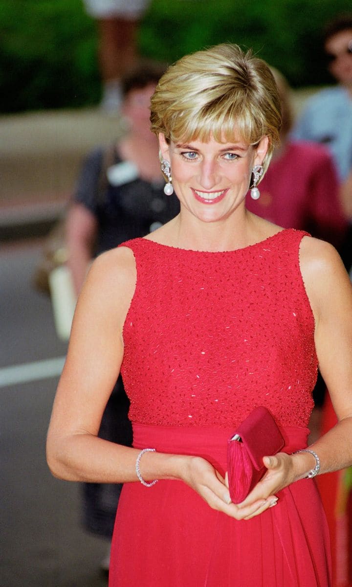 Diana, Princess of Wales attends a fund raising gala dinner