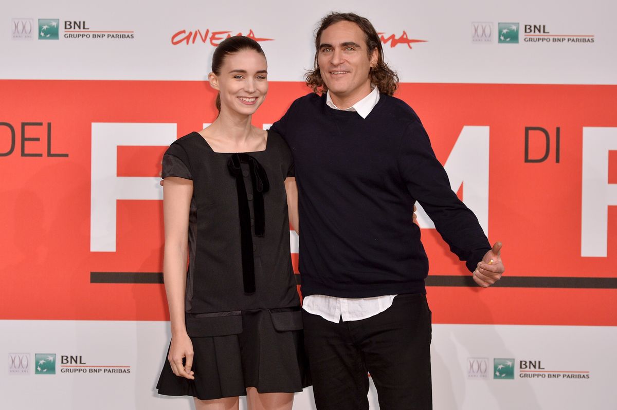 Rooney Mara and Joaquin Phoenix attend the 'Her' Photocall during the 8th Rome Film Festival