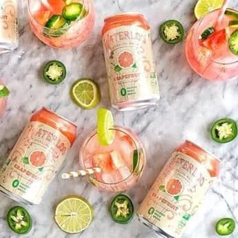 Waterloo Sparkling Water Grapefruit Jalapeno Margarita