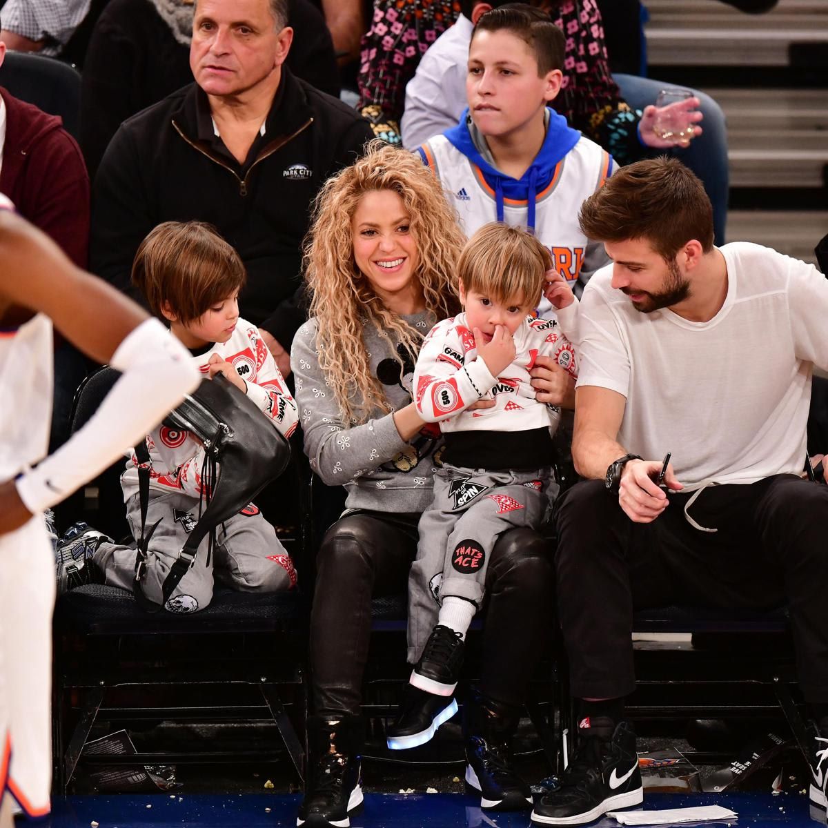 Celebrities Attend The New York Knicks Vs Philadelphia 76ers Game