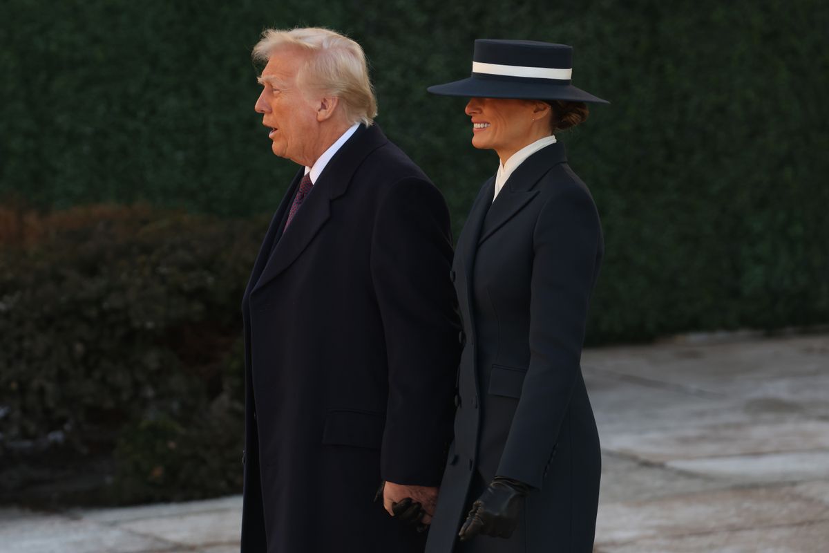 Melania Trump and U.S. President-elect Donald Trump