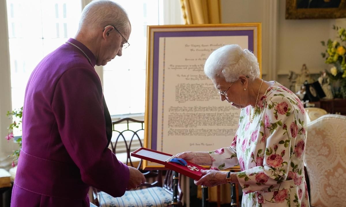 Prince Charles' mother was presented with a special Canterbury Cross on June 21