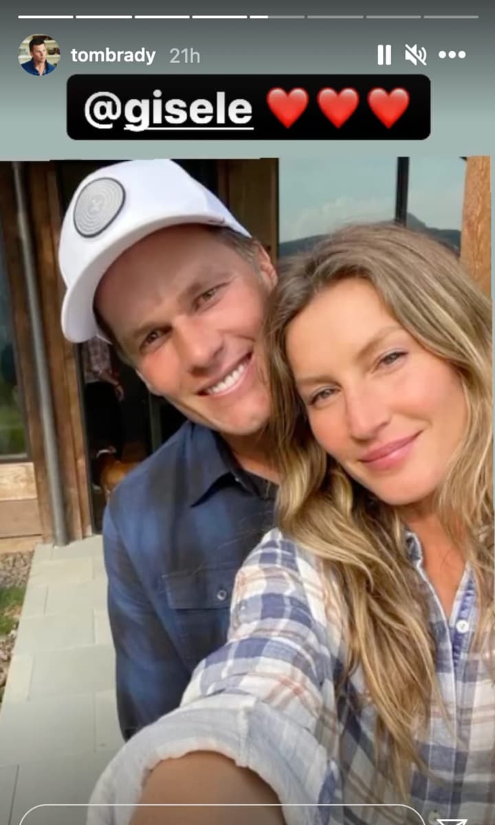 Tom Brady's birthday post for Gisele Bündchen on IG