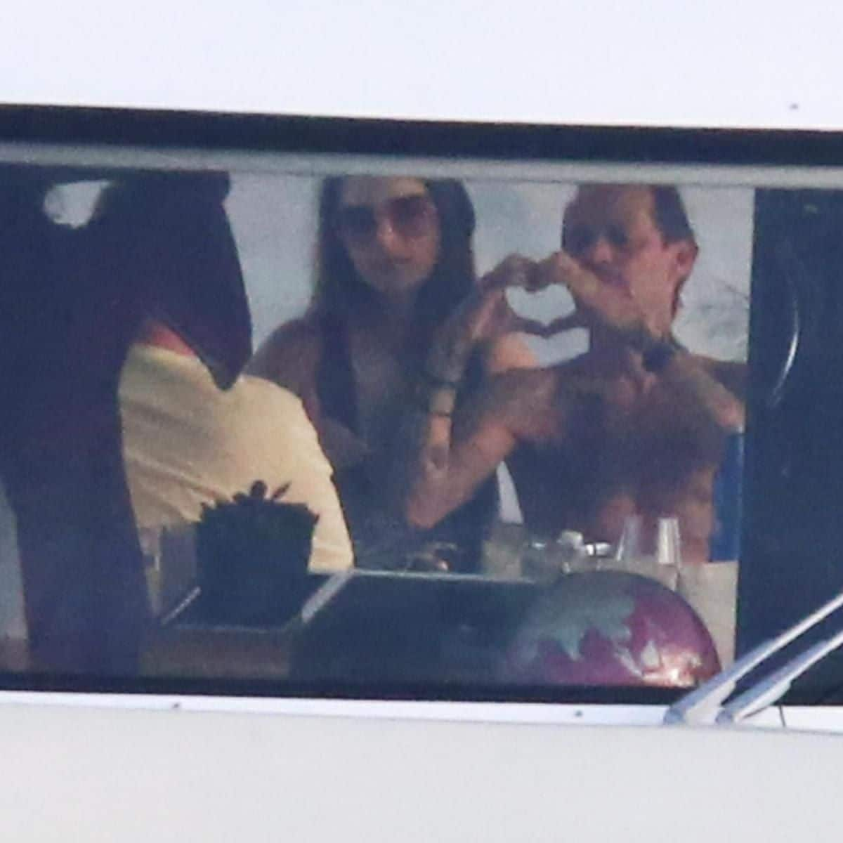 Marc Anthony and Nadia Ferreira continue celebrating their engagement on a yacht in Miami