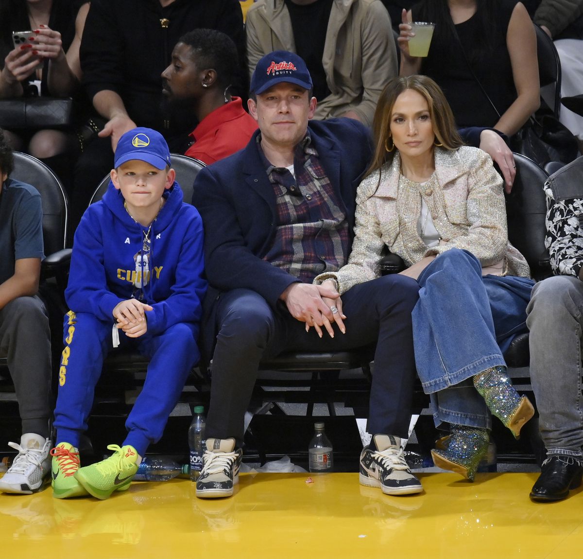 Jennifer Lopez with Ben Affleck and his son Samuel