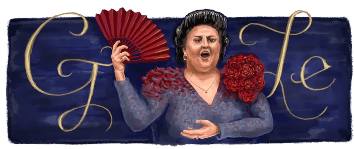 Google Doodle honors Montserrat Caballé’s 89th Birthday