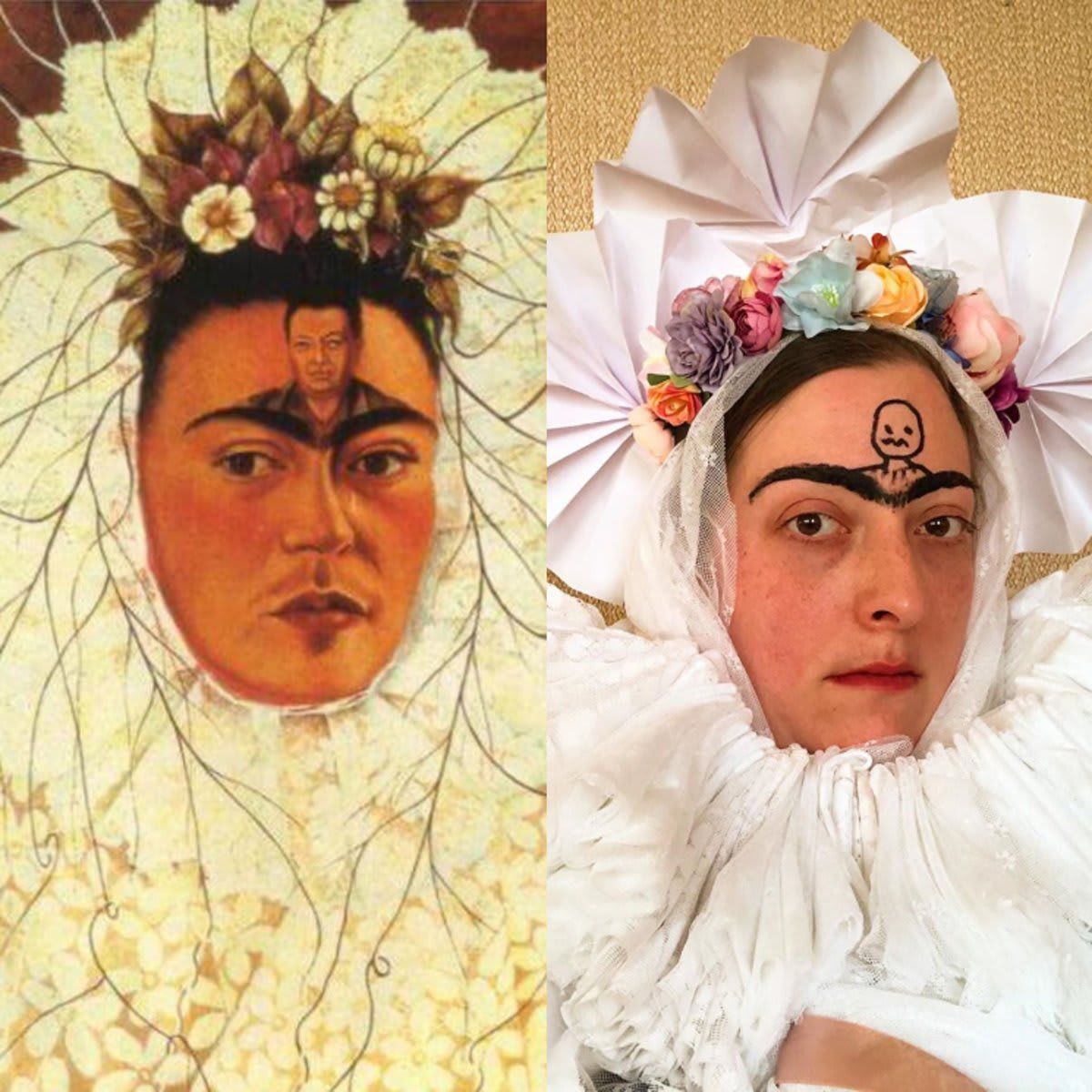 Getty Museum Challenge Frida Kahlo imitation