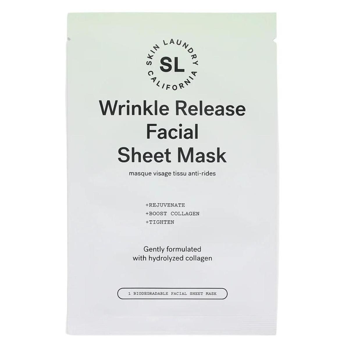 Skin Laundry's Wrinkle Release Facial Sheet Mask