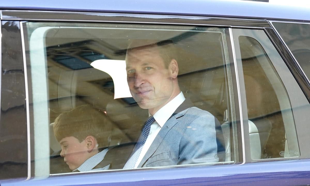 The Prince of Wales attended a rehearsal for the coronation with his wife and children on May 3