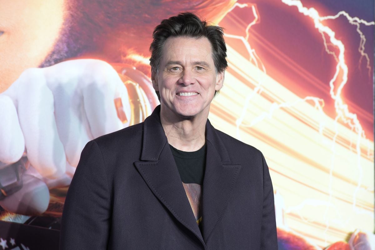 Jim Carrey en el estreno de 'Sonic the Hedgehog 3'