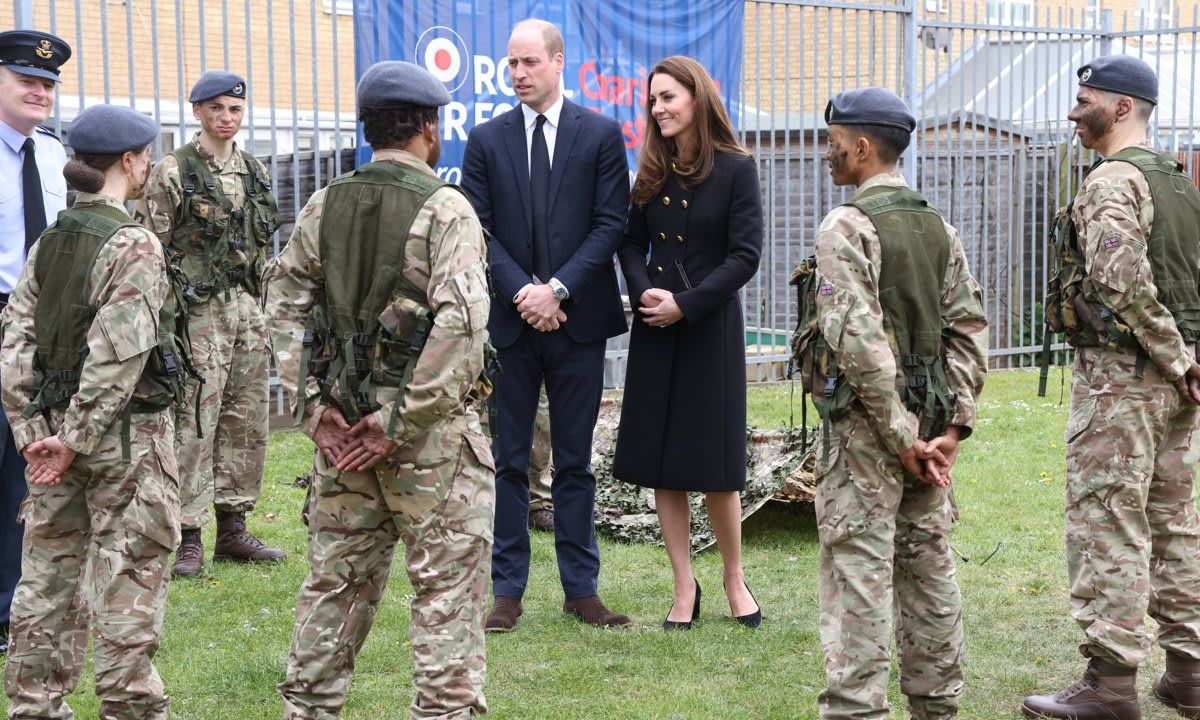 The Duke and Duchess of Cambridge visited the 282 (East Ham) Squadron on April 21