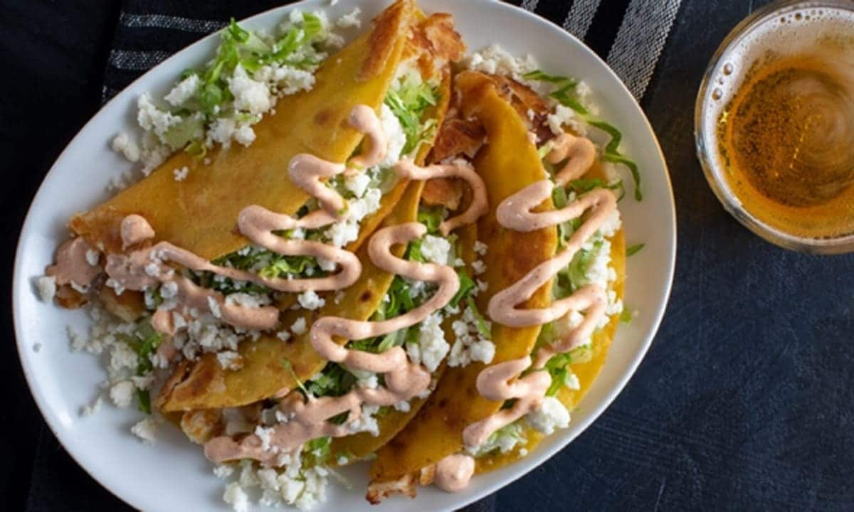 Cacique Potato & Queso Fresco Tacos Dorados by Chef Aaron Sanchez