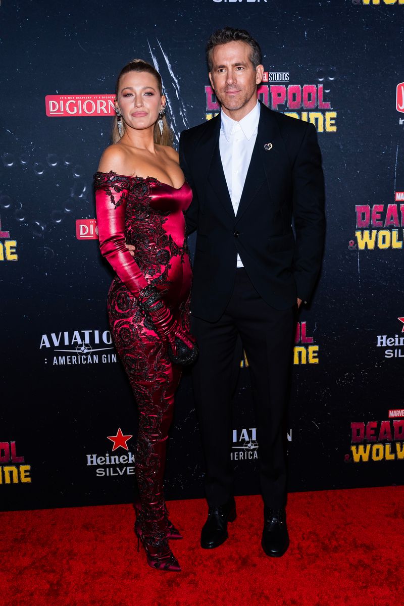 Blake Lively and Ryan Reynolds at the premiere of 'Deadpool & Wolverine'