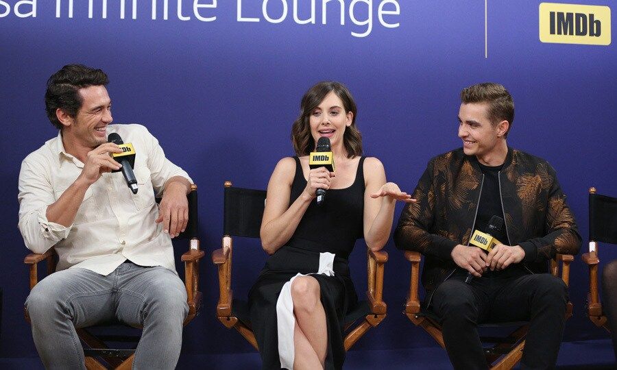 James Franco, Dave Franco and new wife Allison Brie were one big happy family during their <i>The Disaster Artist</i> panel at The IMDb Studio.
Photo: Getty Images