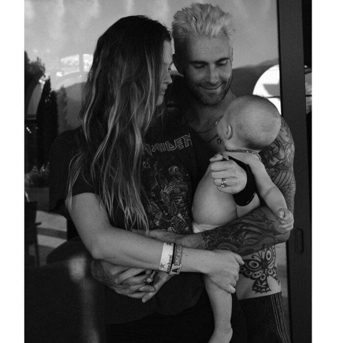 <b>Adam Levine</b>
"Happy first Father's Day, you are EVERYTHING to us. I'm so proud of the kind of dad and husband you are. I can't do life without you!!! Luckiest girls alive "
Photo: Instagram/@behatiprinsloo