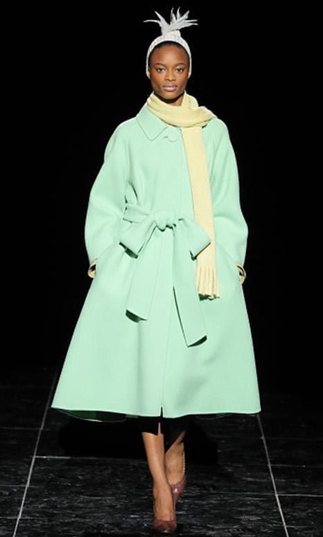 Mint coat at Marc Jacobs runway