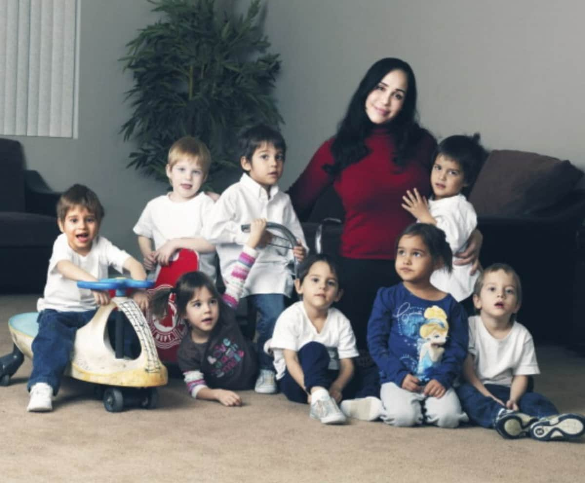 Natalie 'Nadya' Suleman with her kids