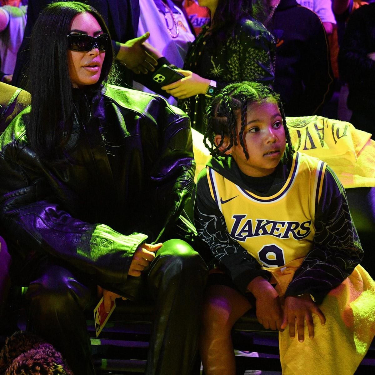 Celebrities At The Los Angeles Lakers Game