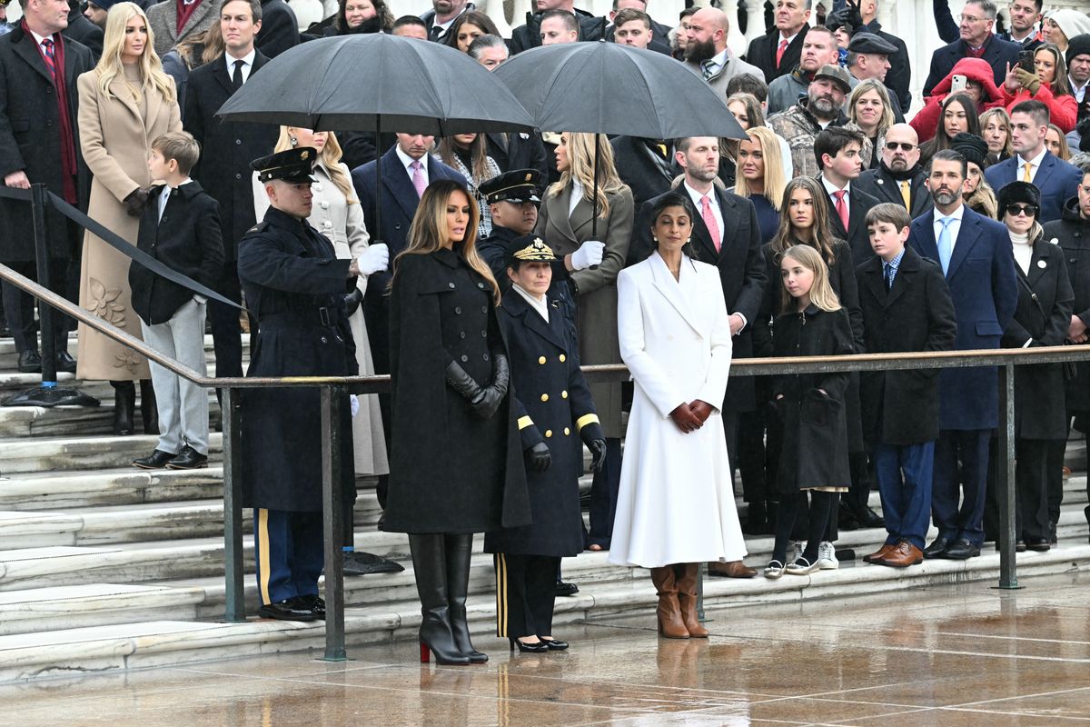 Melania and Usha attended the wreath laying ceremony at Arlington National Cemetery on Jan. 19