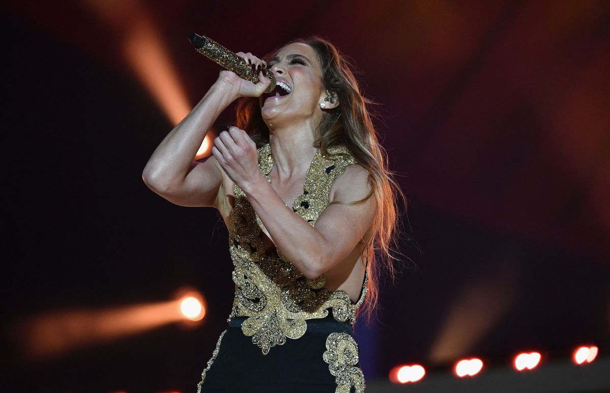 JLo performs in 2021 at the Global Citizen Live festival 