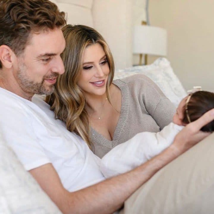 Pau Gasol, Cat McDonnell, and their baby Ellie