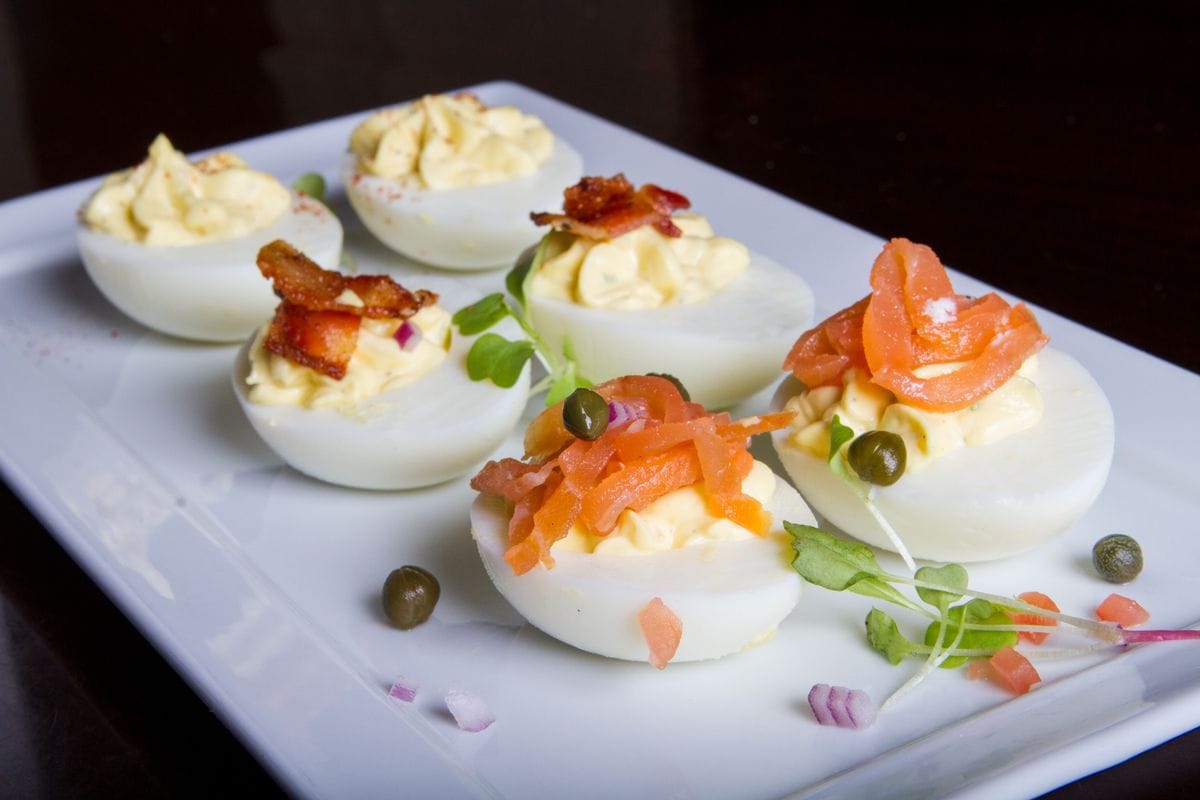 Bacon and Cheddar Deviled Eggs