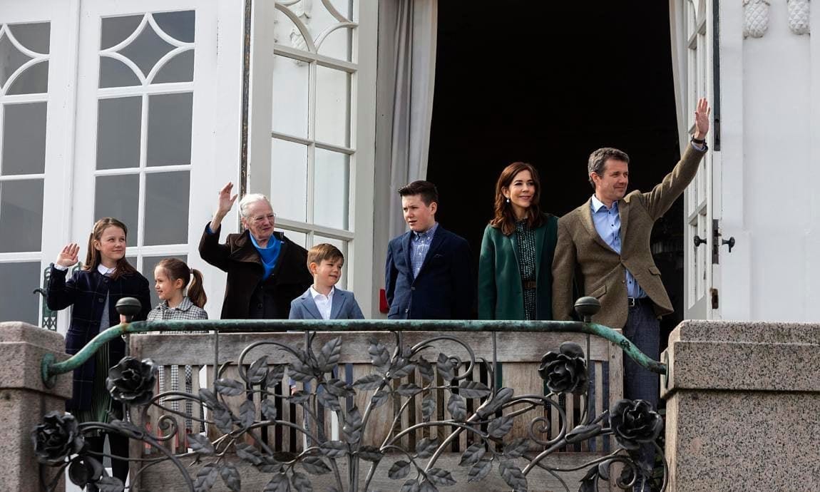 Queen Margrethe of Denmark, Crown Princess Mary, Crown Prince Frederik and their children