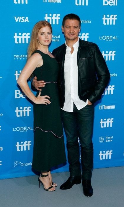 September 12: Amy Adams wore a darker hue as she stood next to Jeremy Renner before the press conference for their new film <i>Arrival</i> at the Toronto International Film Festival.
Photo: Taylor Hill/FilmMagic